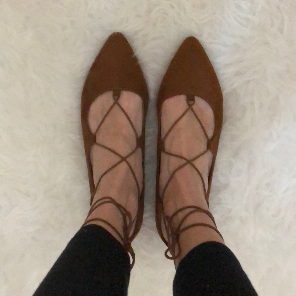 Lace up flats